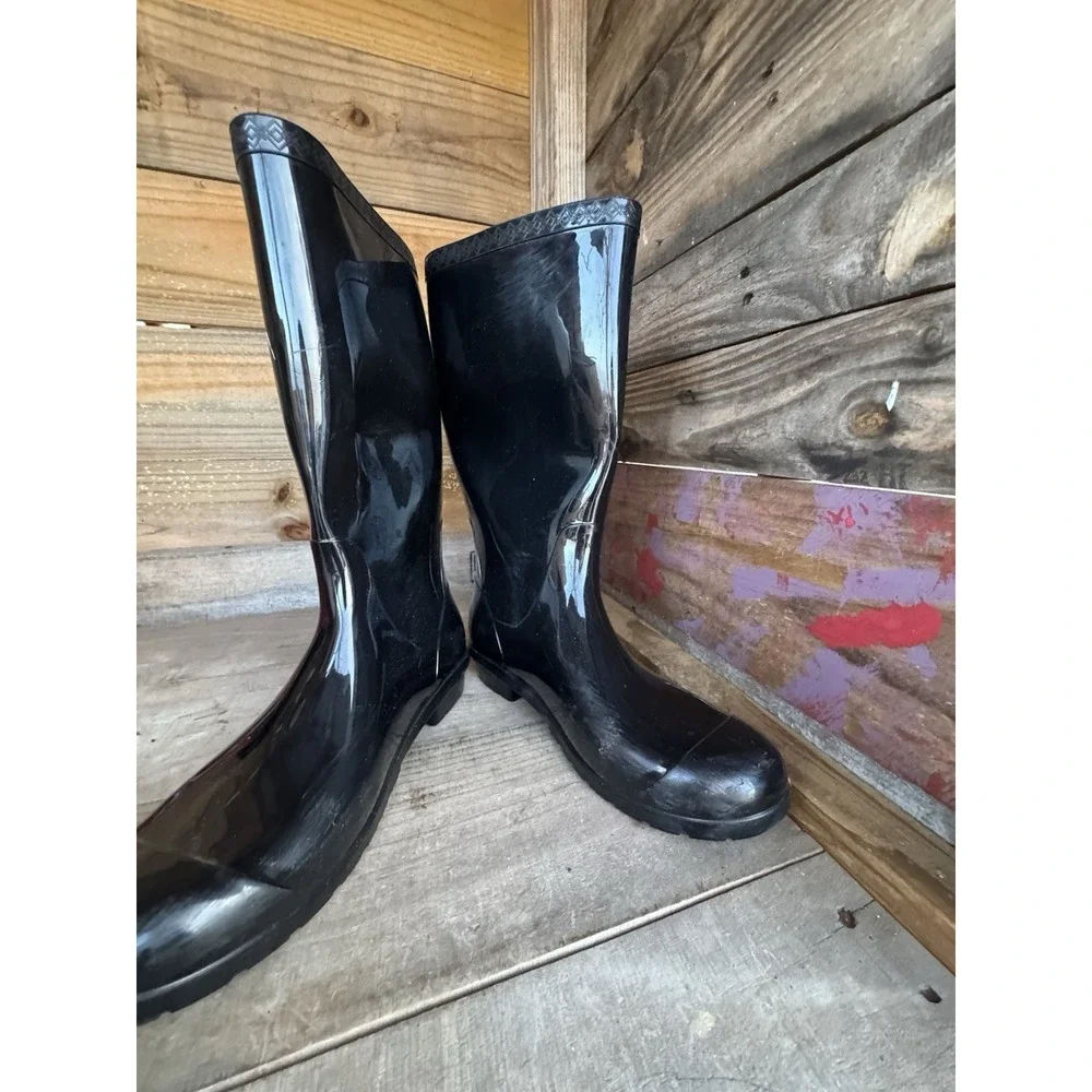 UGG WOMENS SIENNA MID CALF RAIN‎ BOOTS SIZE 9 BLACK